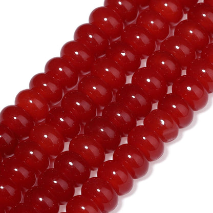 5x8mm Natural Green Lemon Jade Stone Rondelle Beads, 75PCS Spacer Round Loose Abacus Beads for Jewelry Making, Gemstone for Bracelet Necklace Earrings, Arts and Crafts - Colors A