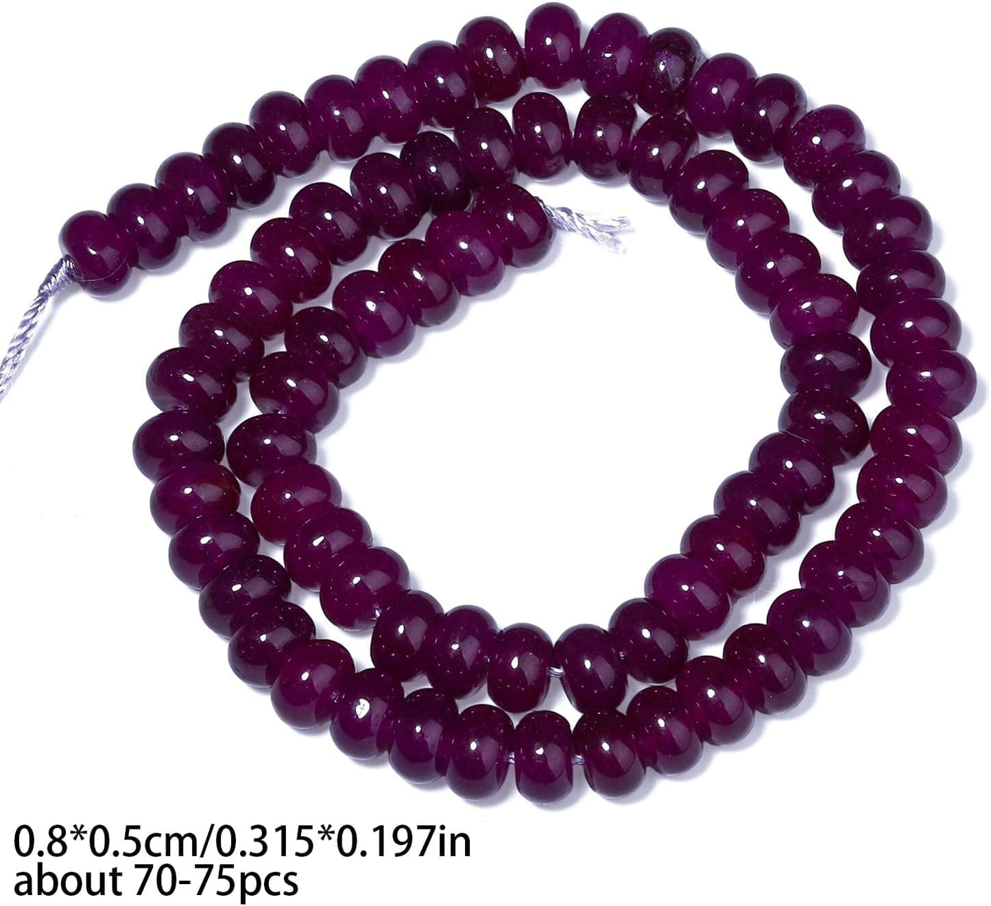 5x8mm Natural Green Lemon Jade Stone Rondelle Beads, 75PCS Spacer Round Loose Abacus Beads for Jewelry Making, Gemstone for Bracelet Necklace Earrings, Arts and Crafts - Colors A