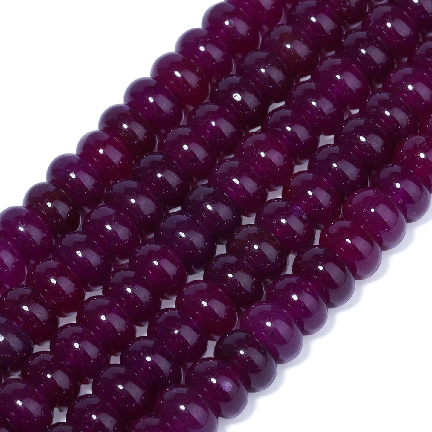5x8mm Natural Green Lemon Jade Stone Rondelle Beads, 75PCS Spacer Round Loose Abacus Beads for Jewelry Making, Gemstone for Bracelet Necklace Earrings, Arts and Crafts - Colors A