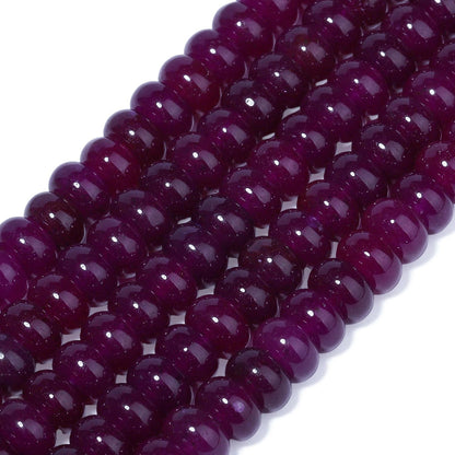 5x8mm Natural Green Lemon Jade Stone Rondelle Beads, 75PCS Spacer Round Loose Abacus Beads for Jewelry Making, Gemstone for Bracelet Necklace Earrings, Arts and Crafts - Colors A