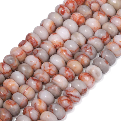 5x8mm Natural Green Lemon Jade Stone Rondelle Beads, 75PCS Spacer Round Loose Abacus Beads for Jewelry Making, Gemstone for Bracelet Necklace Earrings, Arts and Crafts - Colors A