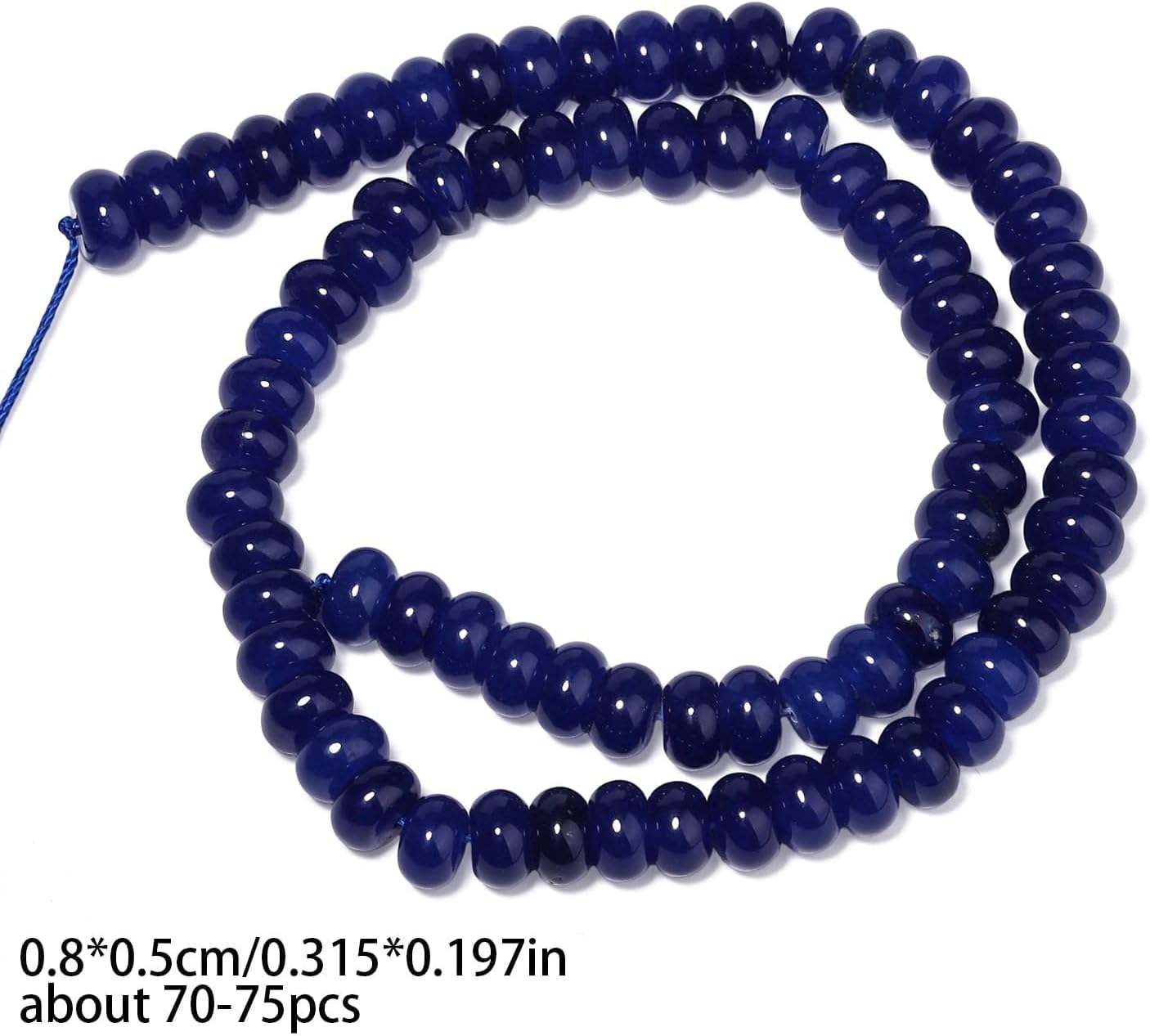 5x8mm Natural Green Lemon Jade Stone Rondelle Beads, 75PCS Spacer Round Loose Abacus Beads for Jewelry Making, Gemstone for Bracelet Necklace Earrings, Arts and Crafts - Colors A