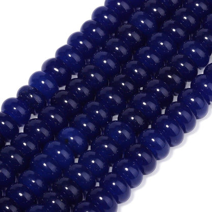 5x8mm Natural Green Lemon Jade Stone Rondelle Beads, 75PCS Spacer Round Loose Abacus Beads for Jewelry Making, Gemstone for Bracelet Necklace Earrings, Arts and Crafts - Colors A