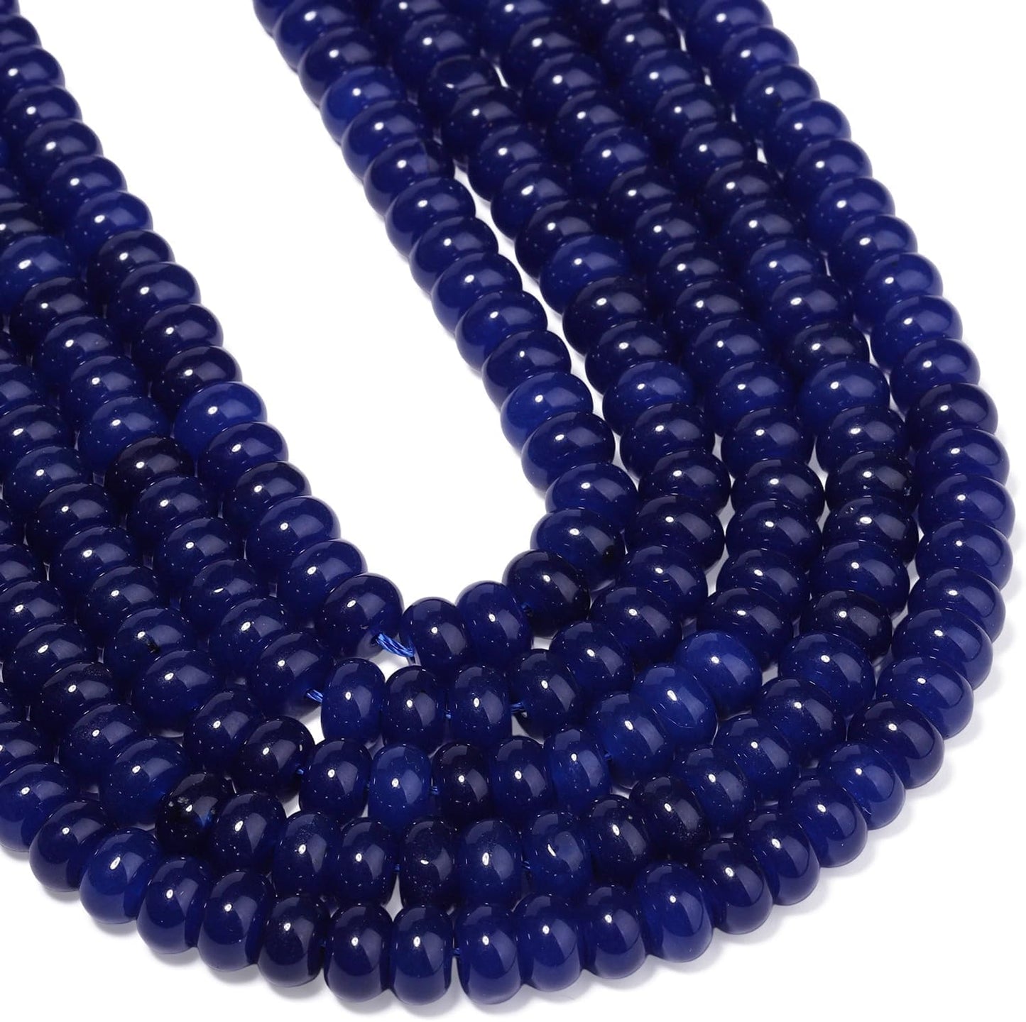 5x8mm Natural Green Lemon Jade Stone Rondelle Beads, 75PCS Spacer Round Loose Abacus Beads for Jewelry Making, Gemstone for Bracelet Necklace Earrings, Arts and Crafts - Colors A