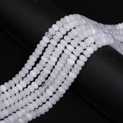 5x8mm Natural Green Lemon Jade Stone Rondelle Beads, 75PCS Spacer Round Loose Abacus Beads for Jewelry Making, Gemstone for Bracelet Necklace Earrings, Arts and Crafts - Colors A