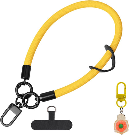 Hand Wrist Strap,Anti Theft Phone Strap,Lanyard Phone Tether Tabs (YELLOW, short)