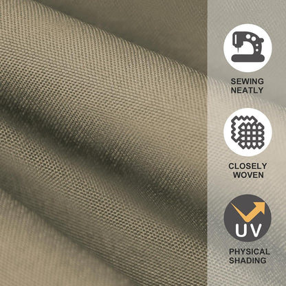 USA 9FT Patio Umbrella Replacement Covers 8 Ribs Market Umbrella Canopy Cover (CANOPY ONLY) (Khaki)