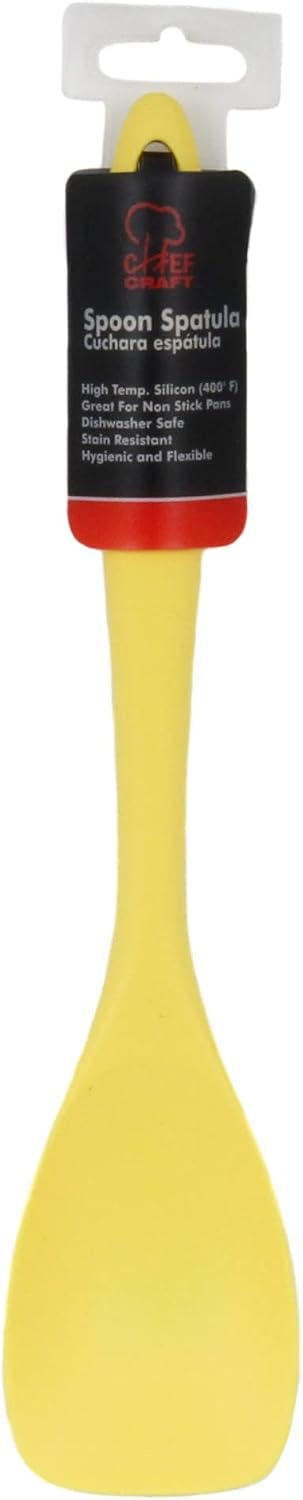 Premium Silicone Spoon Spatula, 11.5 inch, Yellow