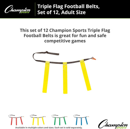 Quick Release Triple Flag Football Sets (10 and 12 Belts)