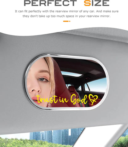 4PCS Car Stickers,Car Decals,Car Accessories Stickers and Decals,Trust in God Rearview Mirror Decal,Trust in God Automotive Mirror Decoration,Suitable for Most Car Truck SUV (Yellow)