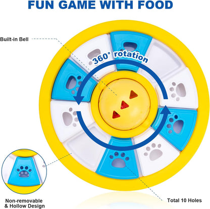 Interactive Dogs Toys for Slow Feeder, Pets Puzzle Feeders for Food Dispenser, Cat Treat Puzzle Feeder for Medium Small Dogs Cats IQ Training Reducing Boredom Intelligence Improving (Yellow)