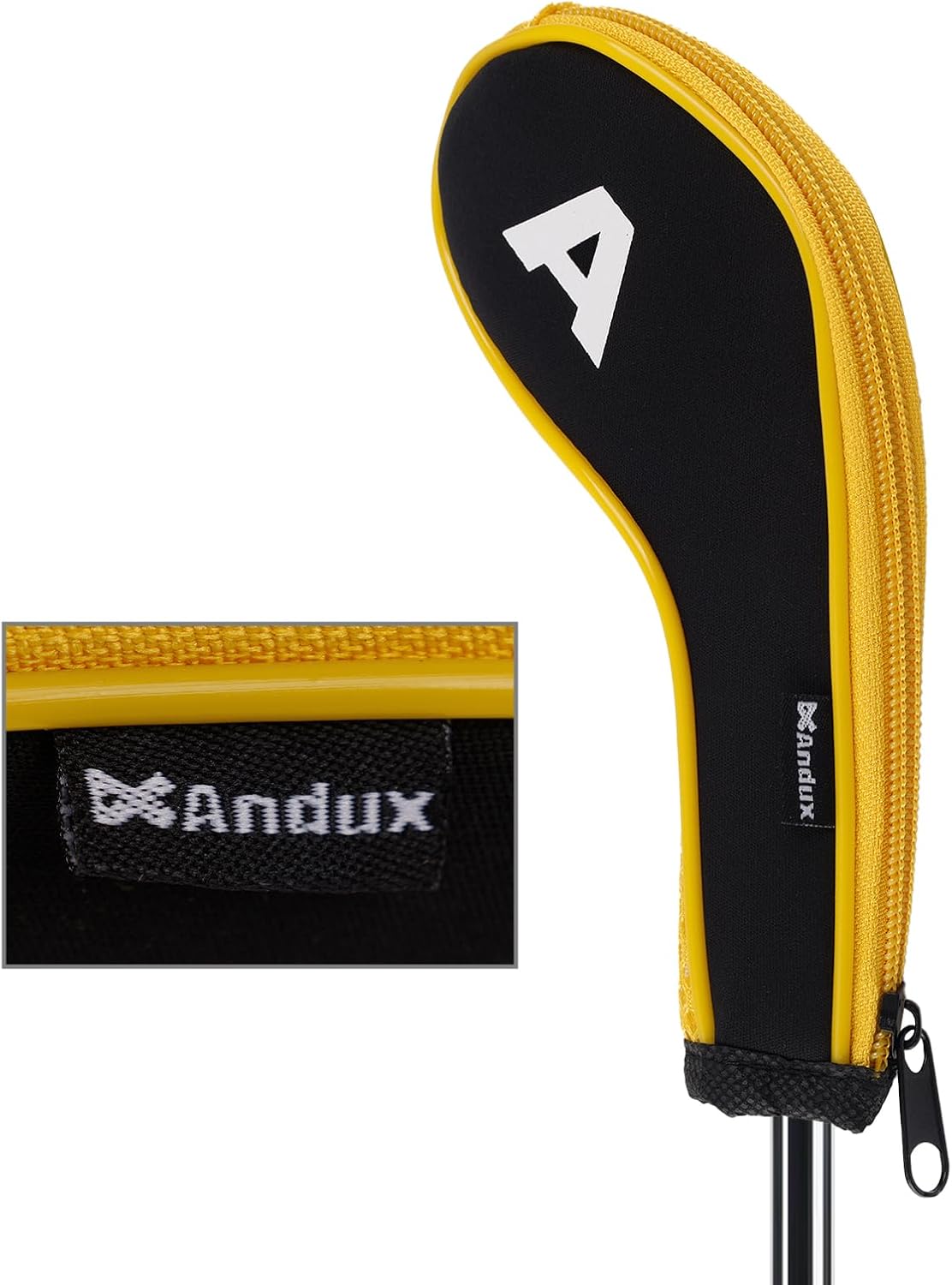 12pcs/Set Golf Iron Club Head Covers Long Neck | with Zipper Closure | Number Print | Coloured Piping | Right Hand | all the Same Size