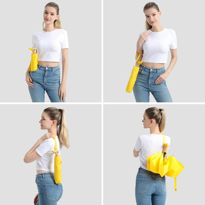 Duck Umbrella Cute Automatic Travel Size Compact Folding for Adults | Automatic duck wooden handle,Fit in handbag/backpack/suitcase,ideal gifts for women and kids