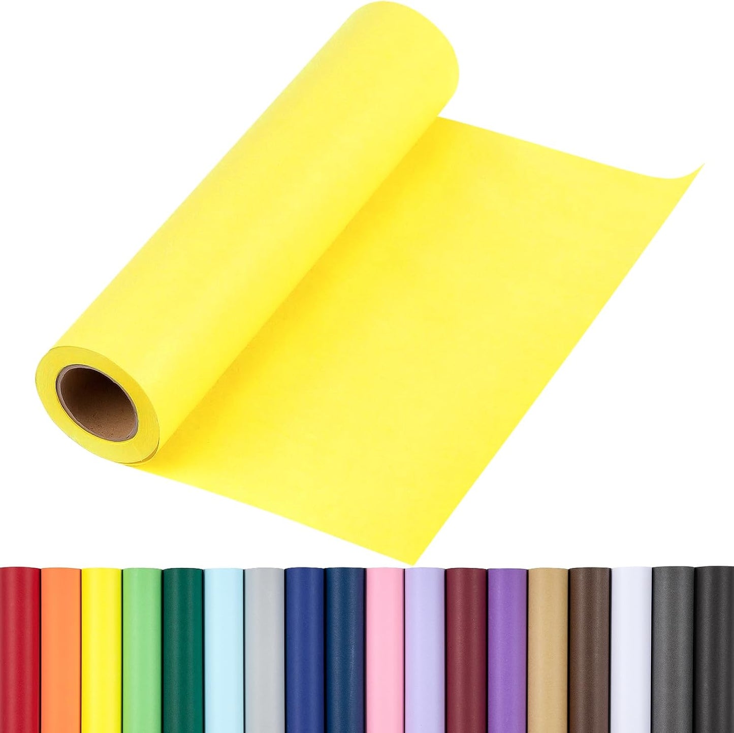 Kraft Paper Roll - 17.5 inches x 32.8 feet - Recyclable Paper Perfect for Wrapping, Craft, Packing, Floor Covering, Dunnage, Parcel, Table Runner, Yellow