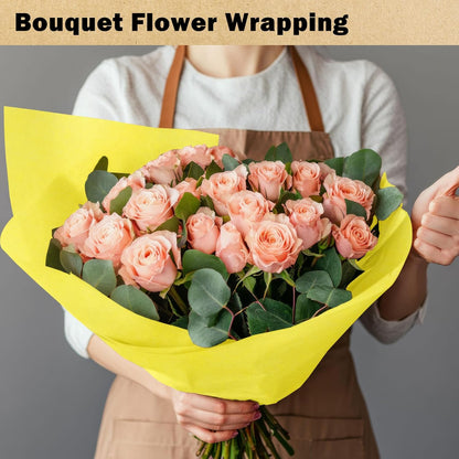 Kraft Paper Roll - 17.5 inches x 32.8 feet - Recyclable Paper Perfect for Wrapping, Craft, Packing, Floor Covering, Dunnage, Parcel, Table Runner, Yellow