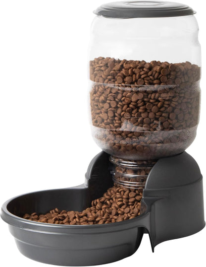 Replendish Automatic Dog Feeder Gravity Pet Treat Dispenser with Microban Protection Base, Wide Mouth Bowl, 100% BPA Free - 10 lb
