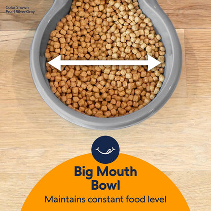 Replendish Automatic Dog Feeder Gravity Pet Treat Dispenser with Microban Protection Base, Wide Mouth Bowl, 100% BPA Free - 10 lb