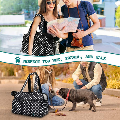 Small Dog Purse Carrier, Soft-Sided Pet Carrier Bag with Pockets, Portable Puppy Cat Travel Handbag Tote, Airline Approved Breathable Mesh, Poop Bag Dispenser, Sherpa Bed, Max 18 lbs, Gray