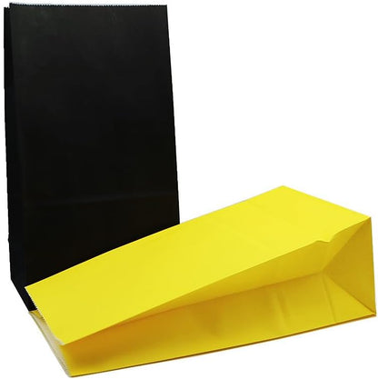 24 Pack Party Favor Bags 5.1 X 3.1 X 9.4 Inch Yellow and Black Small Gift Bags Party Goody Bags for Birthday Graduation Baby Shower Bee Party Supplies (Yellow Black)
