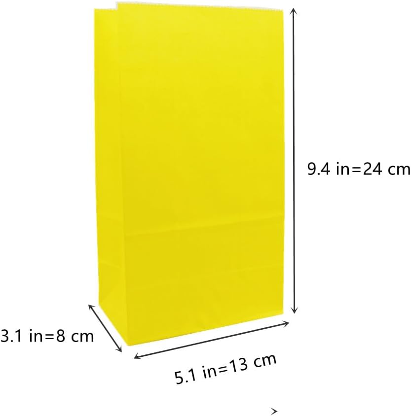 24 Pack Party Favor Bags 5.1 X 3.1 X 9.4 Inch Yellow and Black Small Gift Bags Party Goody Bags for Birthday Graduation Baby Shower Bee Party Supplies (Yellow Black)