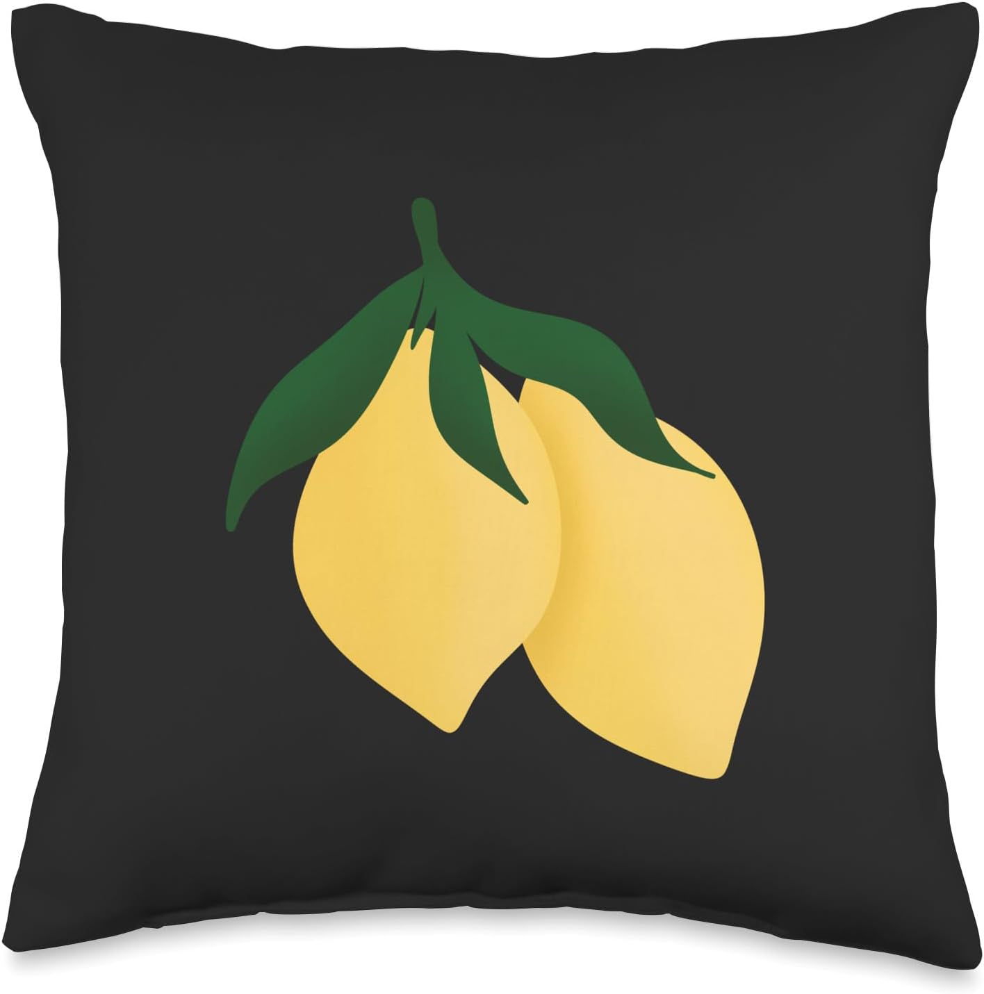 Chic Lemon Fruit for Summer Minimalistic Summery Fruit Throw Pillow