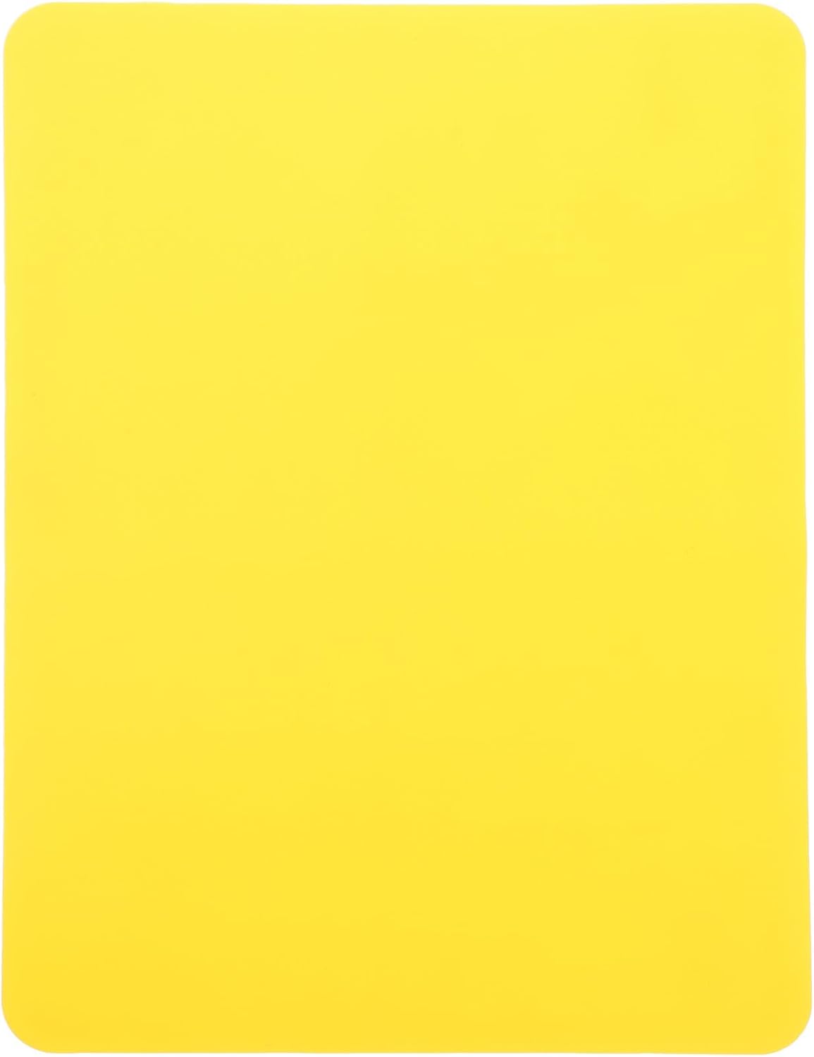 Square Nordic Heat Resistant Silicone Baking Mat 40x30cm, Non-stick Reusable Dough Pastry Mat for Kitchen Countertop Protection, Food-grade Silicone, Matte Bottom, Soft Yellow