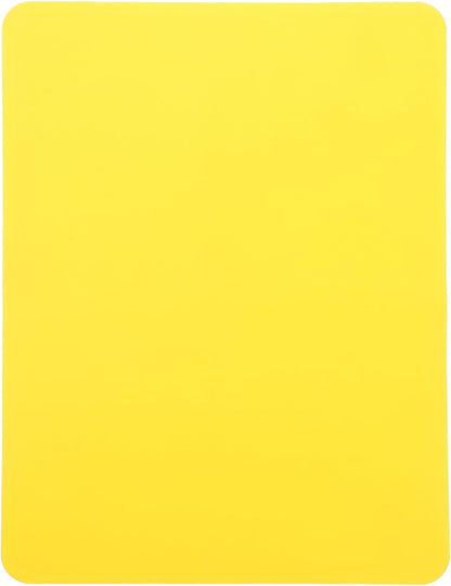 Square Nordic Heat Resistant Silicone Baking Mat 40x30cm, Non-stick Reusable Dough Pastry Mat for Kitchen Countertop Protection, Food-grade Silicone, Matte Bottom, Soft Yellow