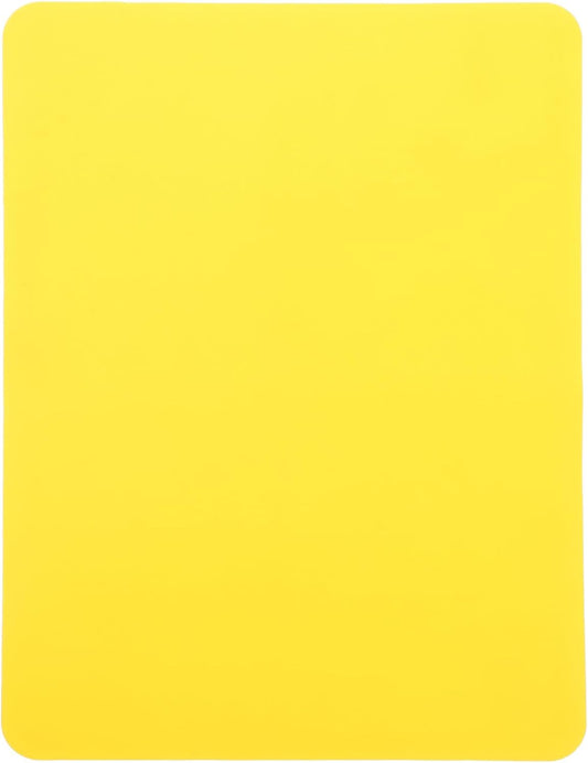 Square Nordic Heat Resistant Silicone Baking Mat 40x30cm, Non-stick Reusable Dough Pastry Mat for Kitchen Countertop Protection, Food-grade Silicone, Matte Bottom, Soft Yellow