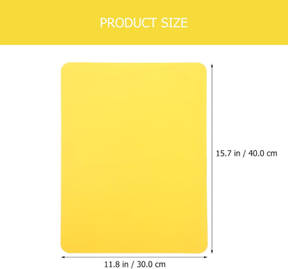 Square Nordic Heat Resistant Silicone Baking Mat 40x30cm, Non-stick Reusable Dough Pastry Mat for Kitchen Countertop Protection, Food-grade Silicone, Matte Bottom, Soft Yellow