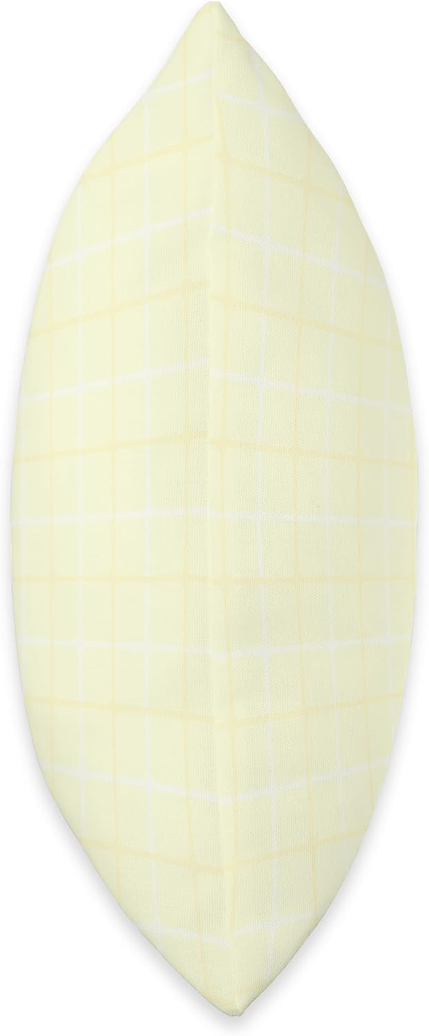 Cute Pastel Light Yellow Check Plaid Gingham Minimal Pattern Throw Pillow