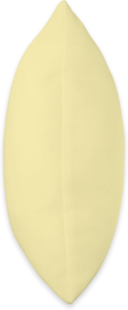 Simple Chic Solid Color Pastel Butter Yellow Throw Pillow