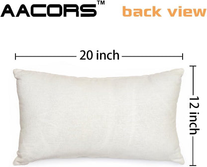 AACORS Spring Pillow Covers 12X20 Set of 2,Daisy Bee Decorations Farmhouse Seasonal Summer Pillow Case Decor for Sofa Couch （Yellow） AA058-12-2