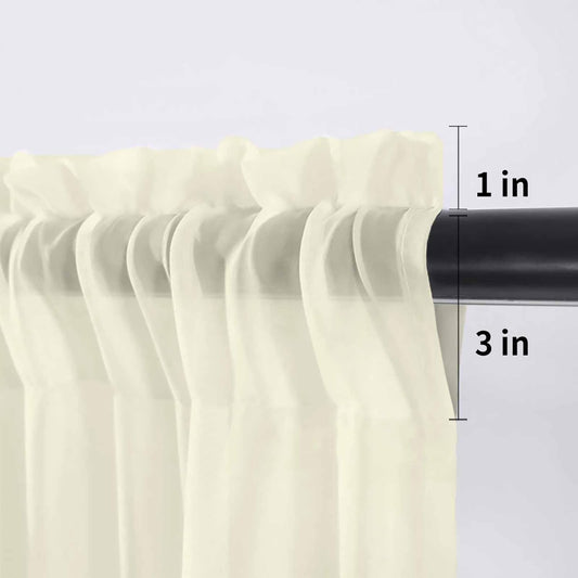 Lemon Gnomes Sheer Valance Curtains for Kitchen Living Room Decor, Vintage Fruit Yellow Welcome Semi Sheer Curtain Voile Valance Rod Pocket Window Treatment Short Curtain Panel 54"W x 18"L