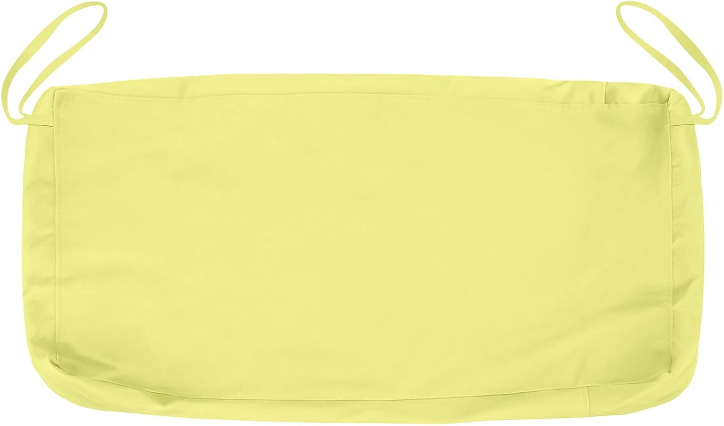 Patio Bench Cushion Covers for Outdoor Furniture 59 x 18 x 3 inch Water Resistant Loveseat Cushion Slipcover Replacement for Swing Porch Garden, Cover Only, Lemon Yellow