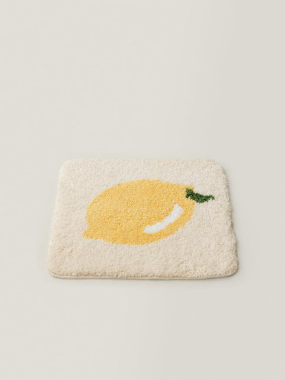 WENSHUO Rounded Square Chair Pad-Orchard Themed Tufted Seat Cushion,15.8" x 15.8" Lemon-Pattern Chair Cushion,Decorative Cushion Made of Microfiber,with a Soft, Warm Touch with TPR Non-Slip Backing