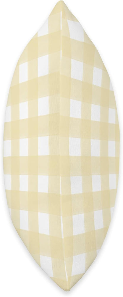 Light Yellow Gingham Check Throw Pillow