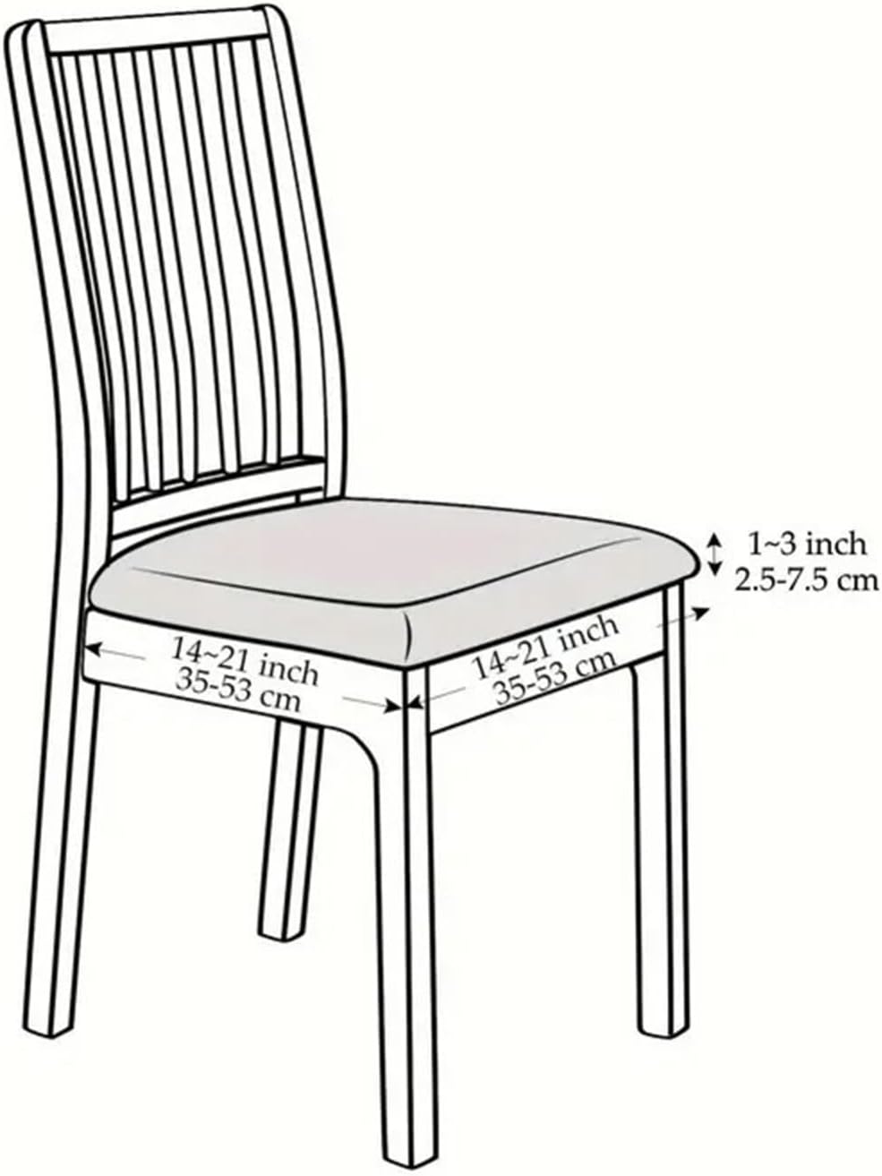 Seat Covers for Dining Chairs Set of 2/4/6,Seat Chair Cushion Covers,for Dinings Room Kitchen Hotel Chair Slipcovers,Anti-Slip and Durable,Four Seasons(Lemon Yellow,2 Set)