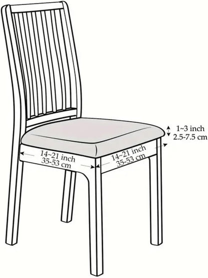 Seat Covers for Dining Chairs Set of 2/4/6,Seat Chair Cushion Covers,for Dinings Room Kitchen Hotel Chair Slipcovers,Anti-Slip and Durable,Four Seasons(Lemon Yellow,2 Set)
