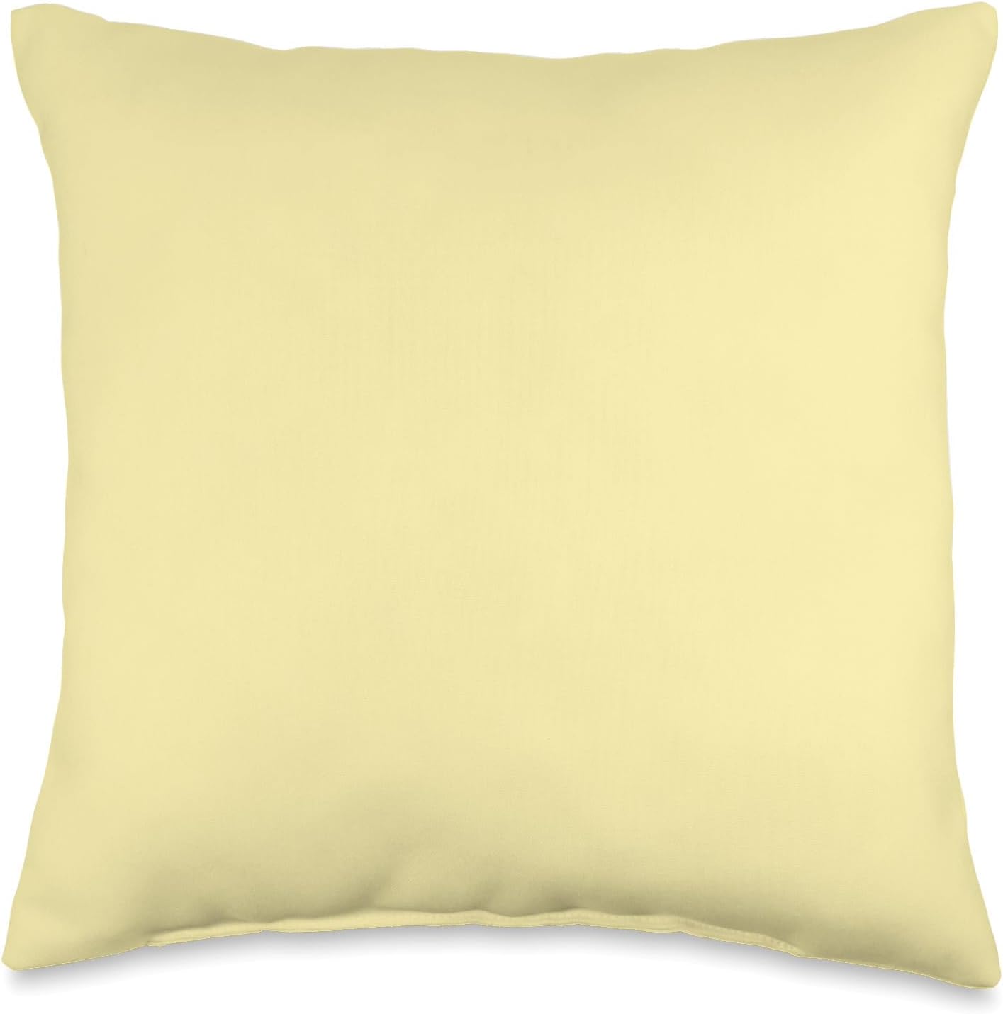 Simple Chic Solid Color Pastel Butter Yellow Throw Pillow