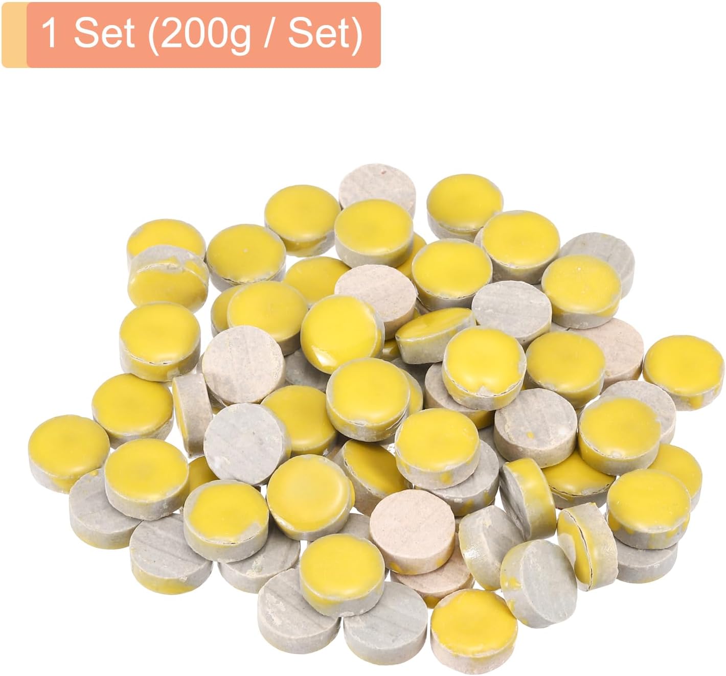200g Ceramic Mosaic Tiles for Crafts Bulk, Round Yellow Ceramic Tiles for Mosaic Kits Garden Stepping Stone Cup Mat