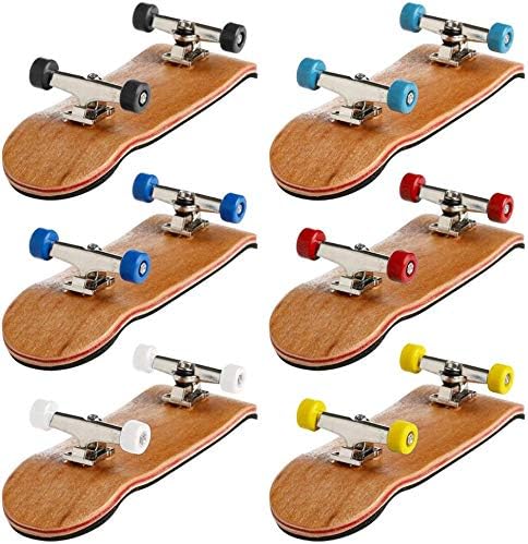 Professional Mini Maple Wooden Fingerboards, 1 Pack(Yellow) | 1Set Finger Skateboards, 5 Layers Maple Panel Mini Skateboards for Fingers, Fingerboard for Kids Brithday Gift