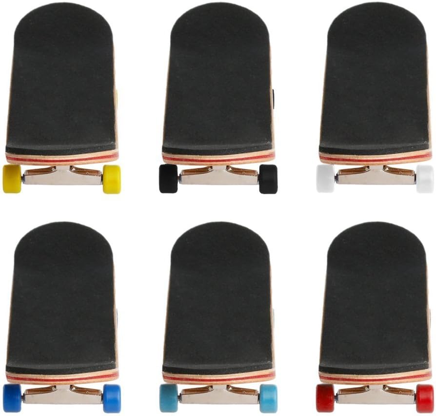 Professional Mini Maple Wooden Fingerboards, 1 Pack(Yellow) | 1Set Finger Skateboards, 5 Layers Maple Panel Mini Skateboards for Fingers, Fingerboard for Kids Brithday Gift