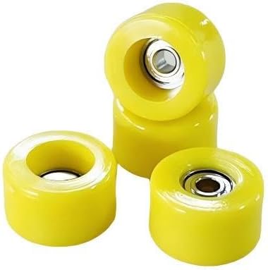 Professional Mini Maple Wooden Fingerboards, 1 Pack(Yellow) | 1Set Finger Skateboards, 5 Layers Maple Panel Mini Skateboards for Fingers, Fingerboard for Kids Brithday Gift