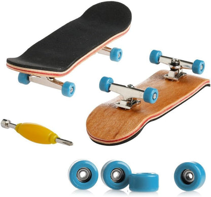 Professional Mini Maple Wooden Fingerboards, 1 Pack(Yellow) | 1Set Finger Skateboards, 5 Layers Maple Panel Mini Skateboards for Fingers, Fingerboard for Kids Brithday Gift