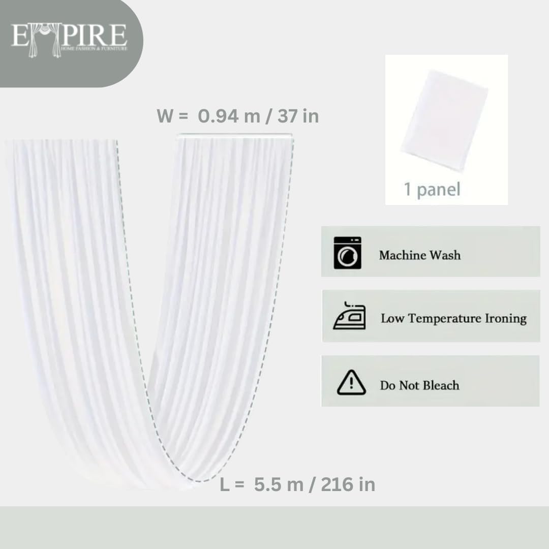New Window Sheer Scarf Multifunction Voile Valance Window Treatment or Event Decoration Superior Threads (Yellow, Standard - 37" x 216")
