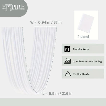 New Window Sheer Scarf Multifunction Voile Valance Window Treatment or Event Decoration Superior Threads (Yellow, Standard - 37" x 216")