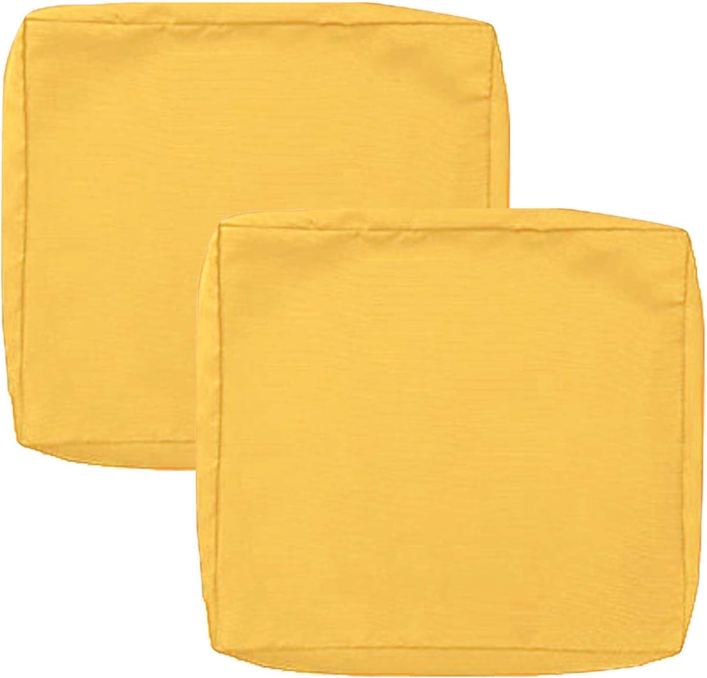 SK Studio Patio Cushion Covers Replacement, 2 Pack Waterproof Outdoor Furniture Seat Cushion Slipcover with Zipper for Garden and Backyard, Yellow