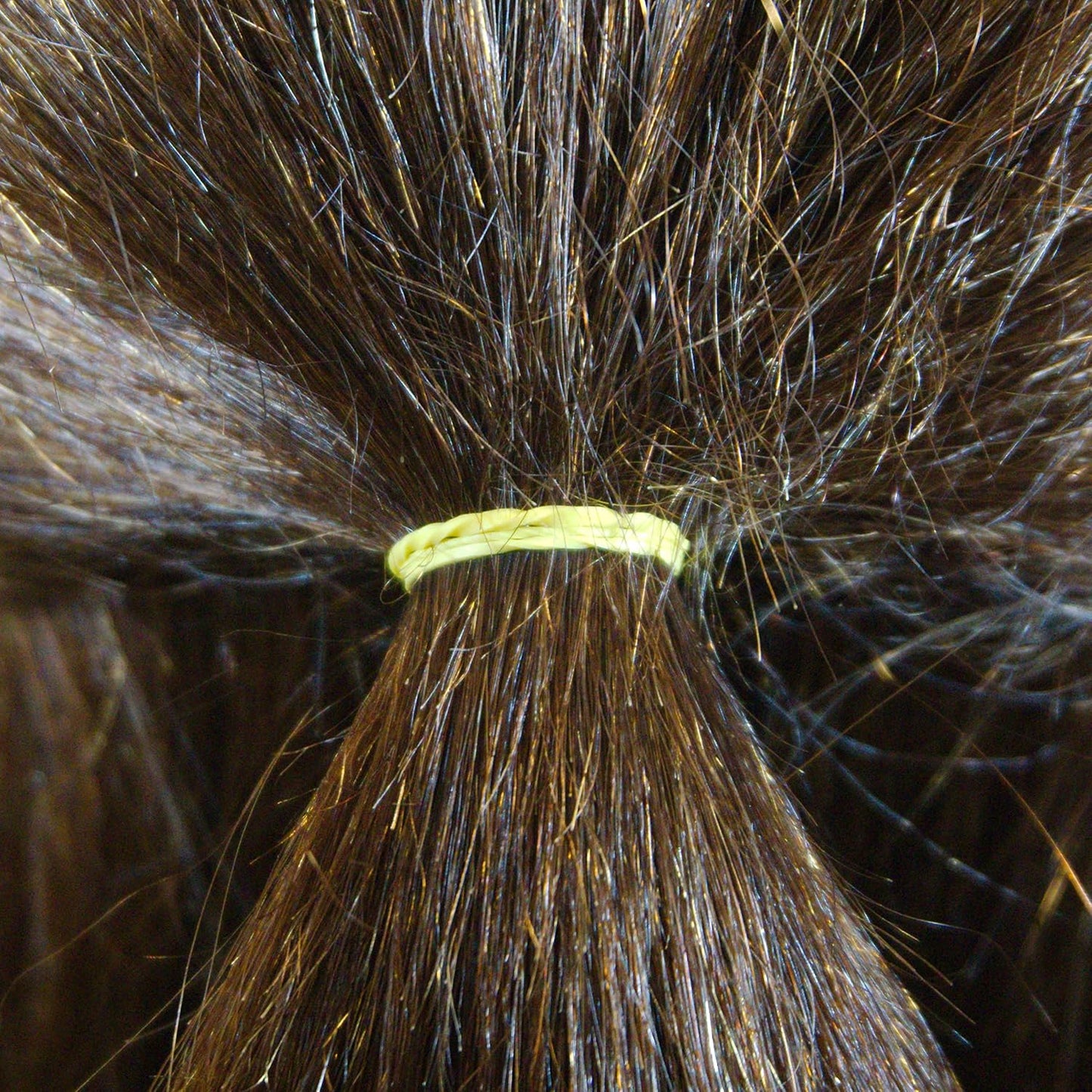 500 Count Small Rubber Bands for Hair – ½" Yellow - Made in USA - Recloseable Container - Mini Hair Elastics for Braids, Ponytails, Cornrows & Twists – Strong Hold Ponytail Holders