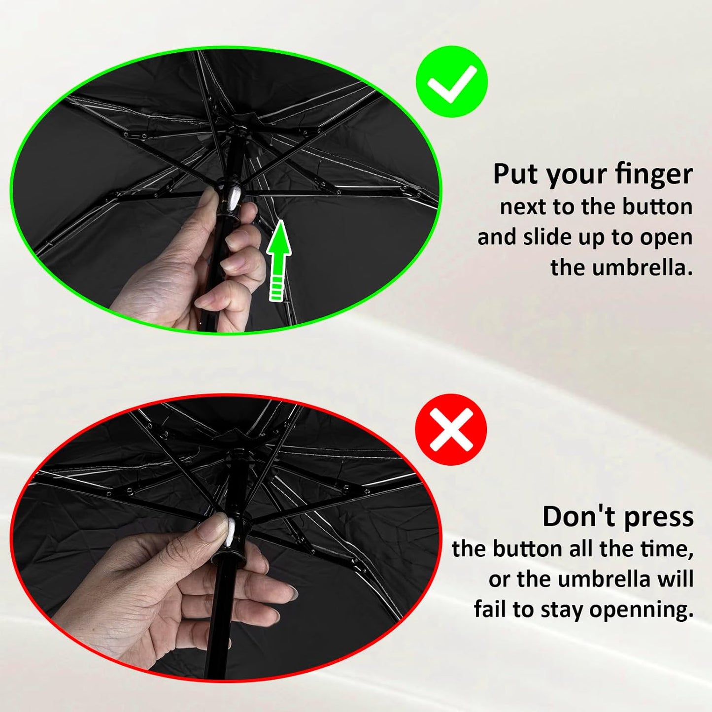Compact Mini Umbrella for Purse, Small Sun & Rain Umbrellas with Case, Travel Folding Umbrella