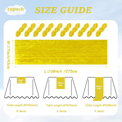 10Pack Yellow Cheesecloth Table Runner Sheer Cheese Cloth Table Runners | Gauze Yellow Table Runner for Wedding Party Baby Shower Home Decor
